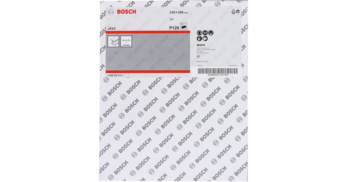 Bosch Schleifblatt J410 Standard for Metal, 230x280mm, K120(zum Handschleifen)