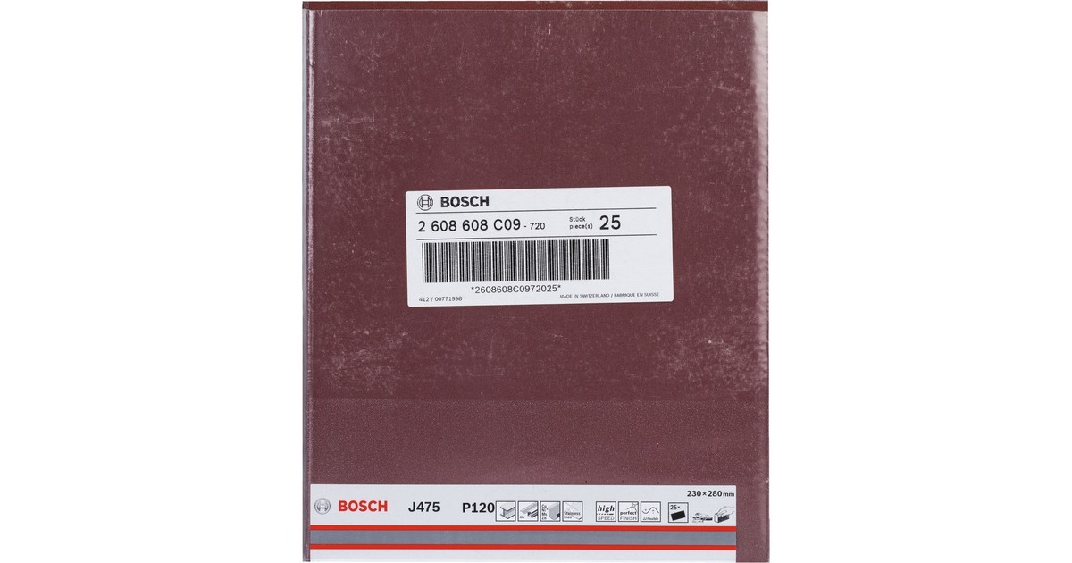 Bosch Schleifblatt J475 Best for Metal, 230x280mm, K120(zum Handschleifen)
