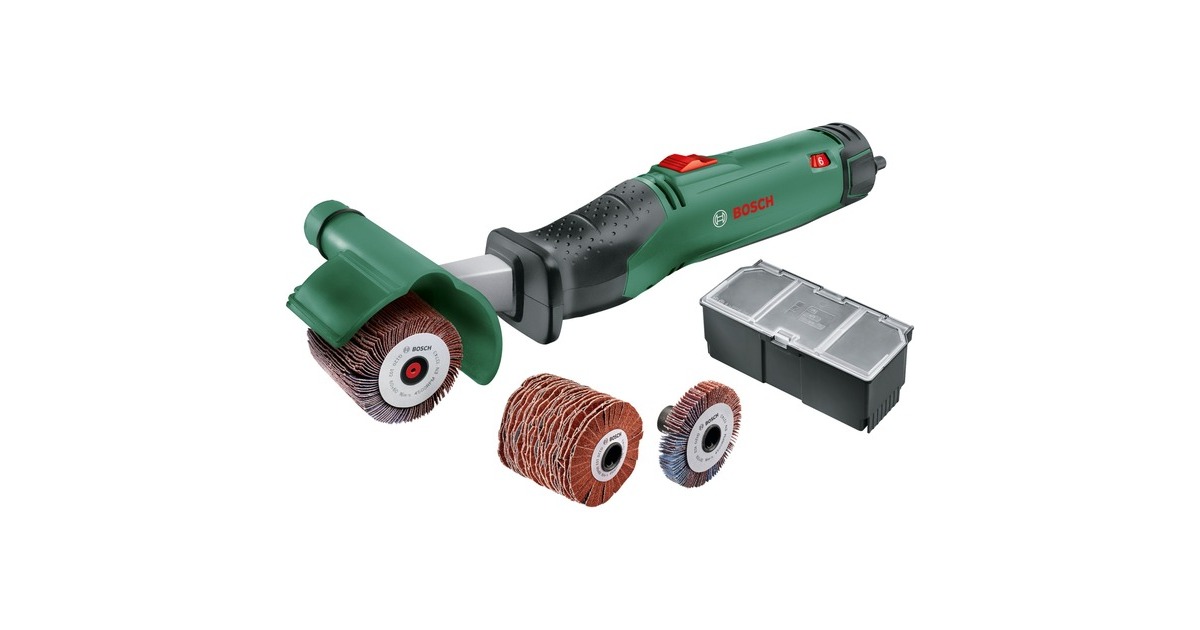 Bosch Schleifroller Texoro, Bürstenschleifer(grün/schwarz, 250 Watt) Bosch Schleifroller Texoro, Bürstenschleifer(grün/schwarz, 250 Watt)
