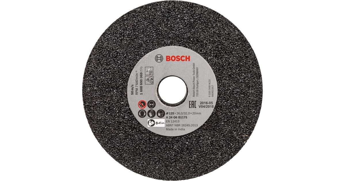 Bosch Schleifscheibe Expert for CastIron, Ø 125mm, K24(Bohrung 20mm, für Geradschleifer)