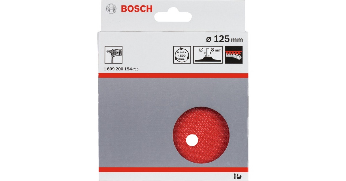 Bosch Schleifteller, Ø 125mm(schwarz, für Bohrmaschinen)