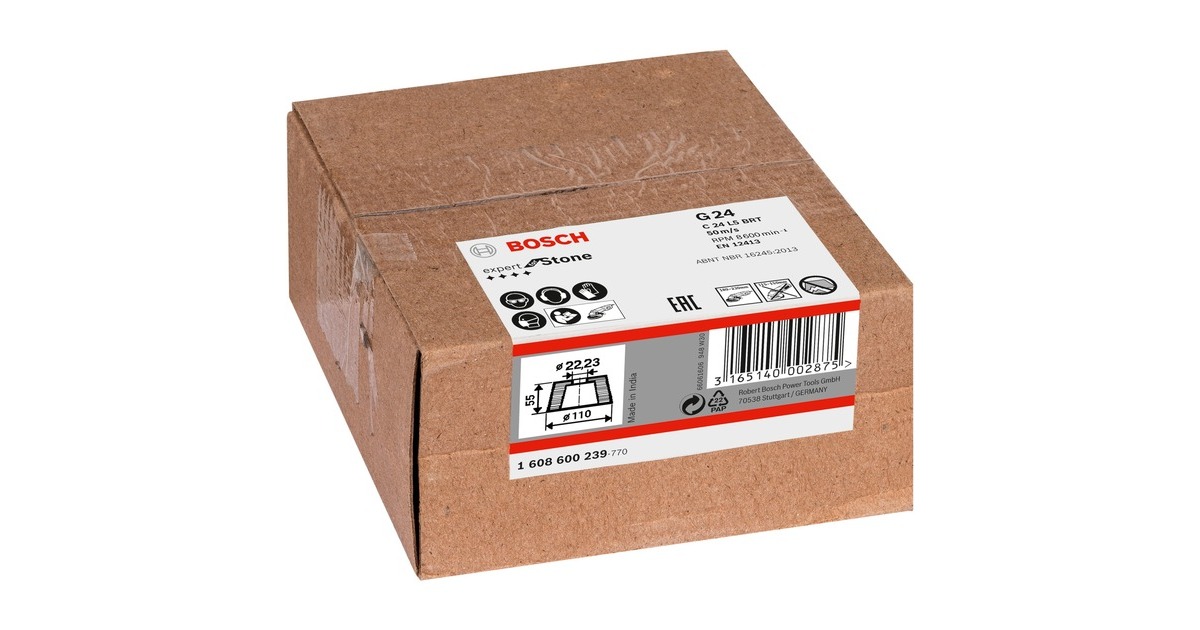 Bosch Schleiftopf konisch, für Stein / Beton, Ø 110mm, Schleifscheibe(Bohrung 22,23mm, C 24 L5 BRT)