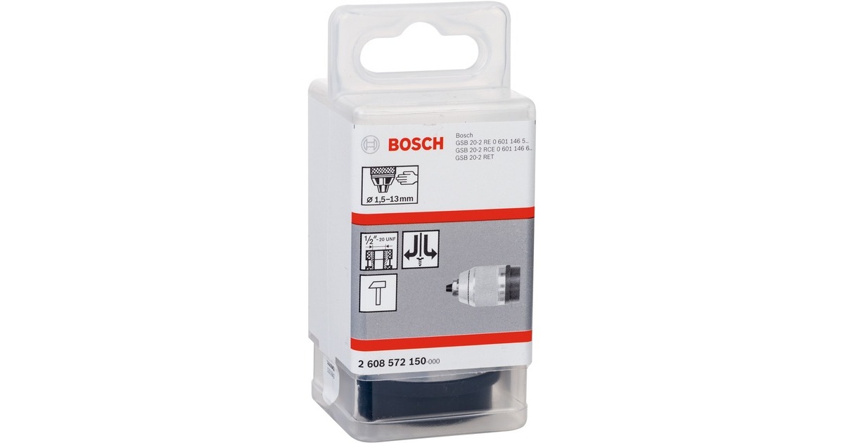 Bosch Schnellspannbohrfutter 1,5-13mm, 1/2"-20 UNF(für GSB 20-2RE, RCE u.a., Rechts- und Linkslauf)
