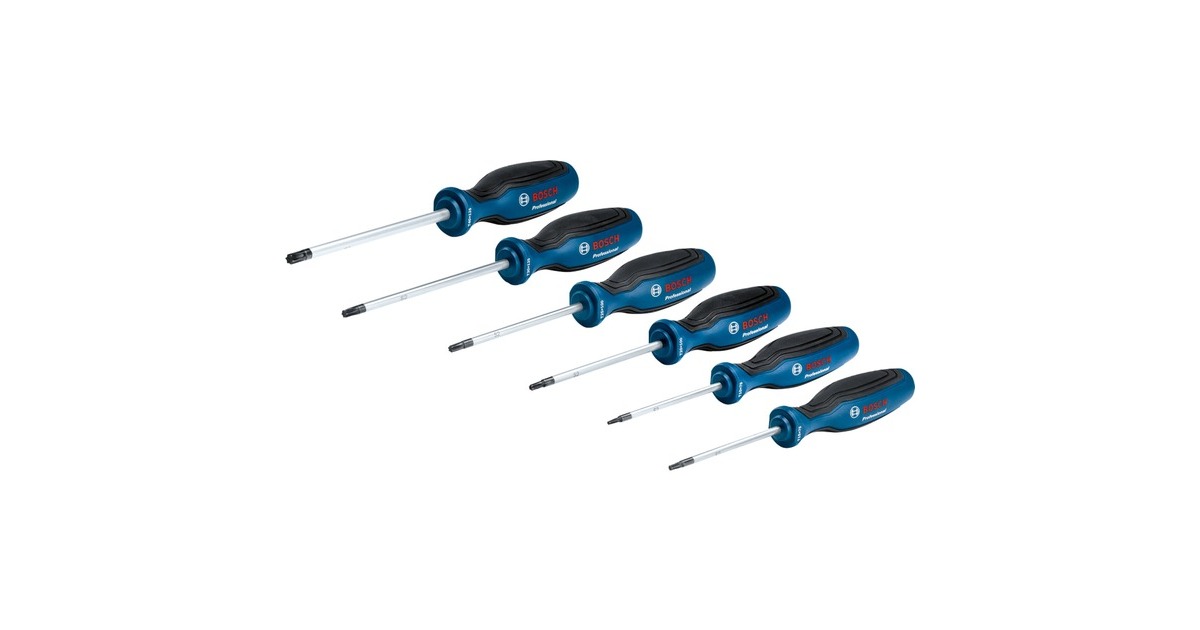 Bosch Schraubendreher-Set TX Professional, 6-teilig(blau/schwarz)