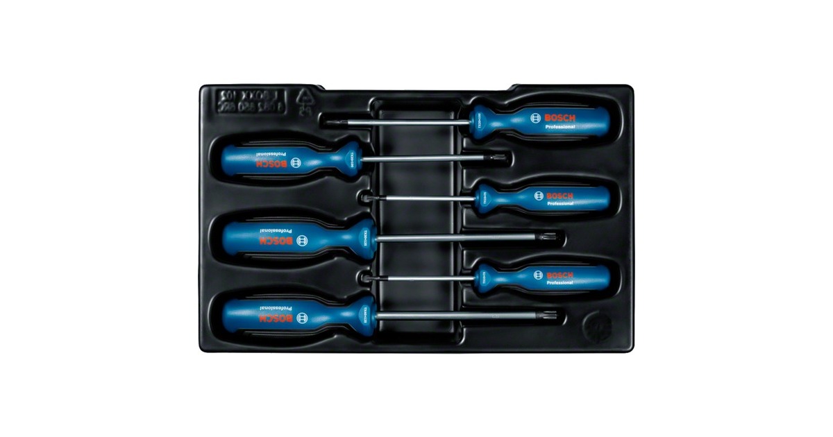 Bosch Schraubendreher-Set TX Professional, 6-teilig(blau/schwarz)