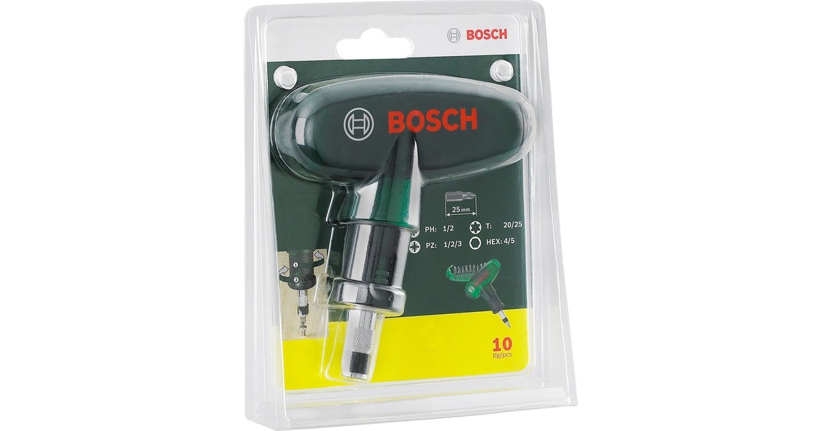 Bosch Schrauberbit-Set Pocket, 10-teilig, Bit-Satz(grün)
