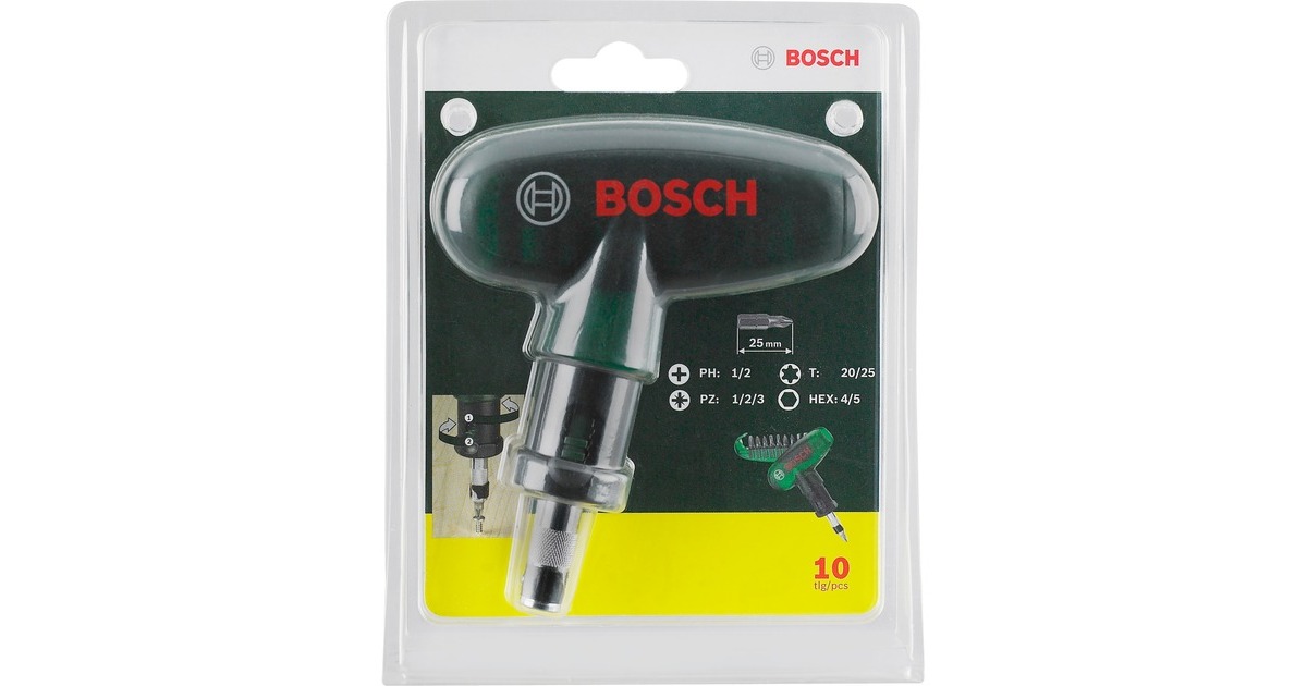 Bosch Schrauberbit-Set Pocket, 10-teilig, Bit-Satz(grün)
