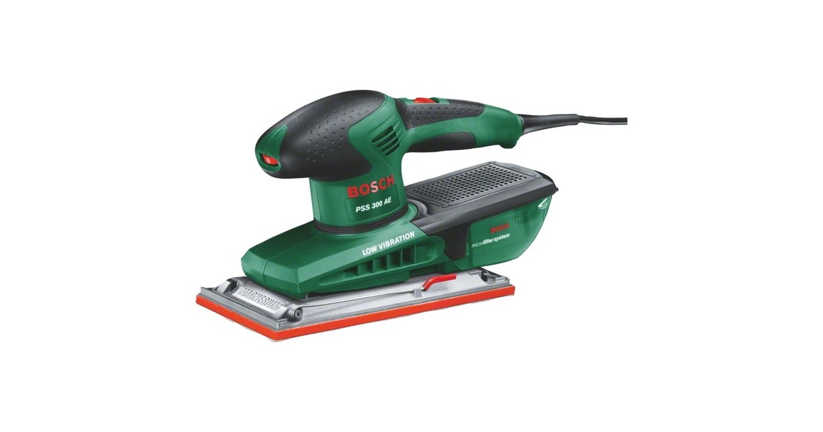 Bosch Schwingschleifer PSS 300 AE(grün, Koffer, 250 Watt)