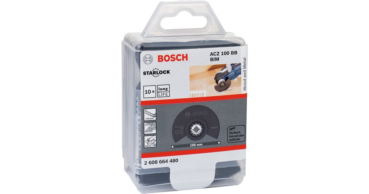 Bosch Segmentsägeblatt ACZ 100 BB Wood + Metal, Ø 100mm(10 Stück, BIM) Bosch Segmentsägeblatt ACZ 100 BB Wood + Metal, Ø 100mm(10 Stück, BIM)