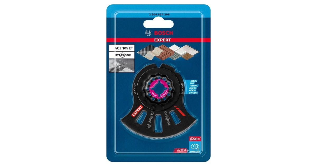 Bosch Segmentsägeblatt Expert ACZ 105 ET Multi Material, Ø 105mm(Carbide-Zähne) Bosch Segmentsägeblatt Expert ACZ 105 ET Multi Material, Ø 105mm(Carbide-Zähne)
