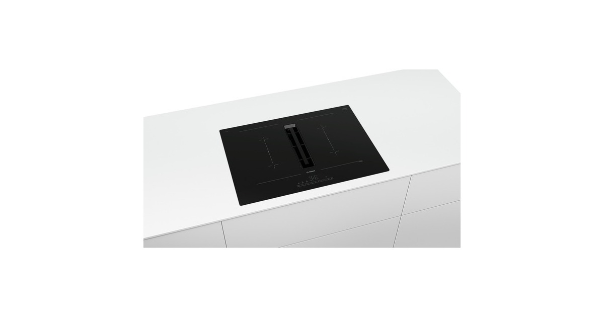 Bosch Set PVQ711GA7 (PVQ711F15E + HEZ9VDSB2), Autarkes Kochfeld(schwarz, 70 cm, mit integriertem Dunstabzug)