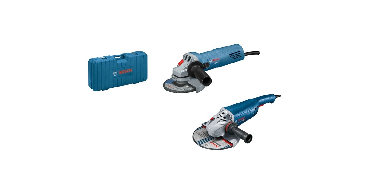 Bosch Set Winkelschleifer GWS 22-230 J Professional +GWS 880 Professional(blau, 2.200 Watt, 880 Watt, Koffer)