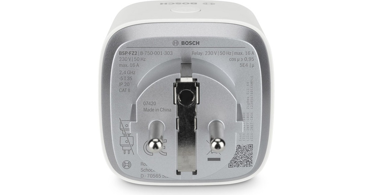 Bosch Smart Home Zwischenstecker Kompakt (BSP-FZ2), Schaltsteckdose(weiß)