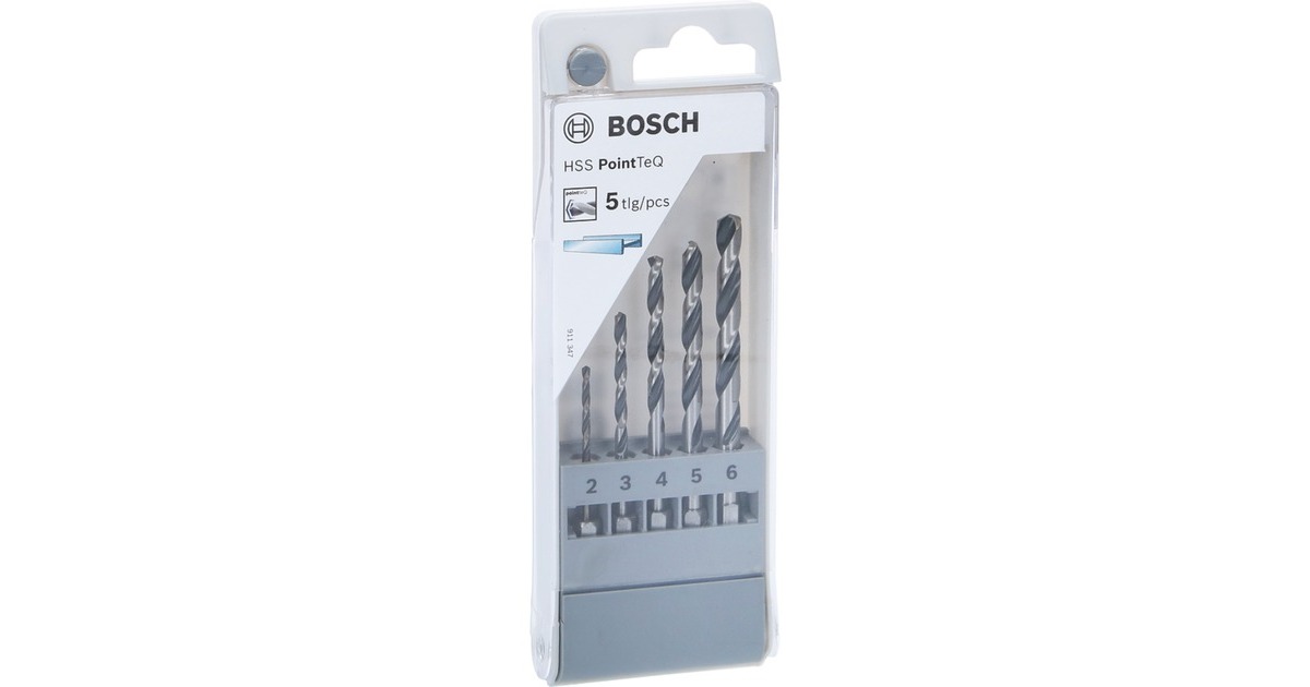 Bosch Spiralbohrer-Satz HSS PointTeQ Hex, Ø 2mm-6mm, 5 Sets(5x 5-teilig)