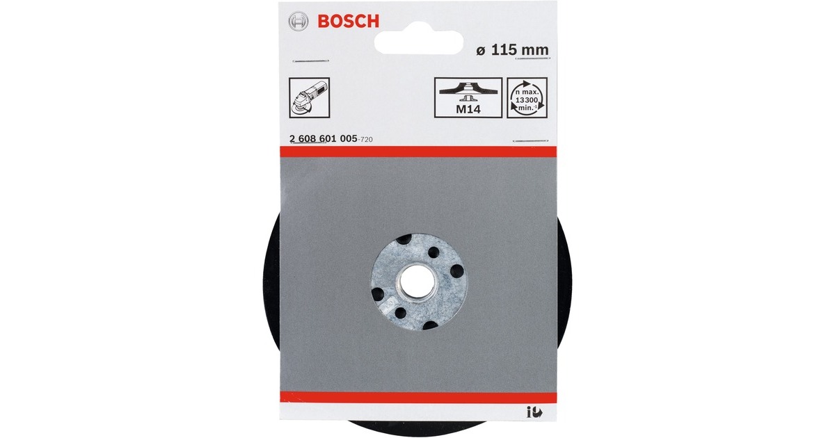 Bosch Stützteller für Fiberschleifscheiben 115mm, M14, Schleifteller