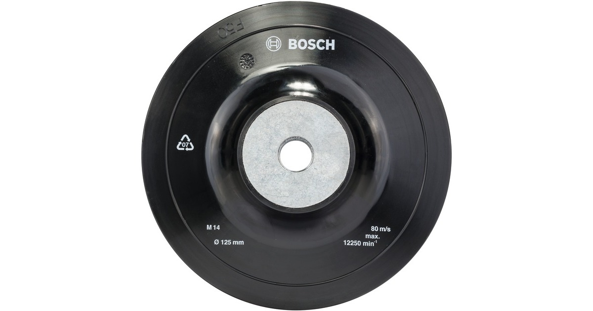 Bosch Stützteller für Fiberschleifscheiben 125mm, M14, Schleifteller