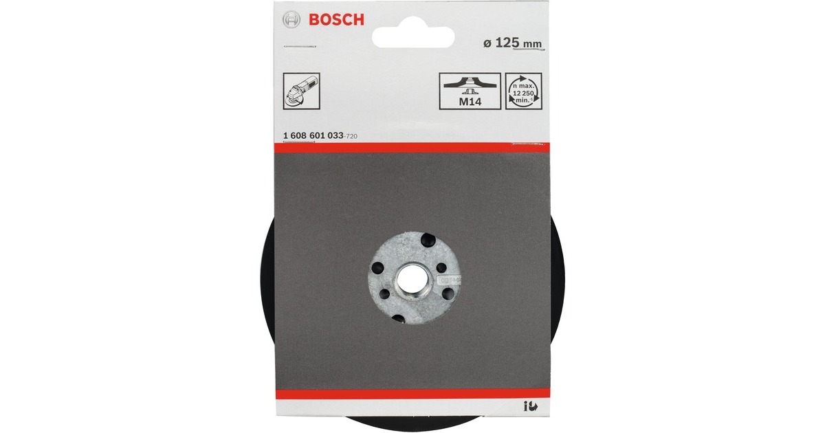 Bosch Stützteller für Fiberschleifscheiben 125mm, M14, Schleifteller