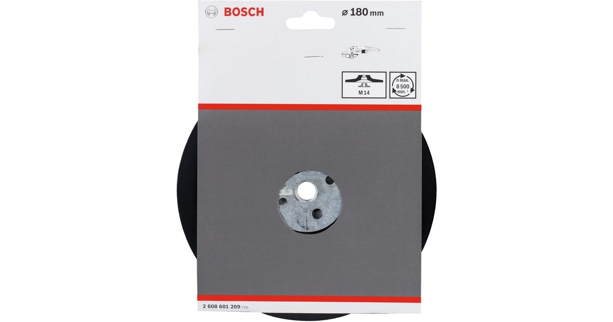 Bosch Stützteller für Fiberschleifscheiben 180mm, M14, Schleifteller