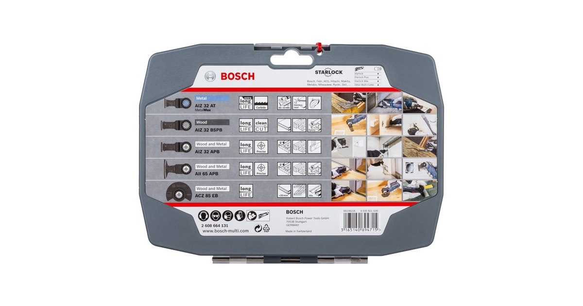 Bosch Starlock Best of Cutting Set, 5-teilig, Sägeblatt-Satz(schwarz, für Multifunktionswerkzeuge)
