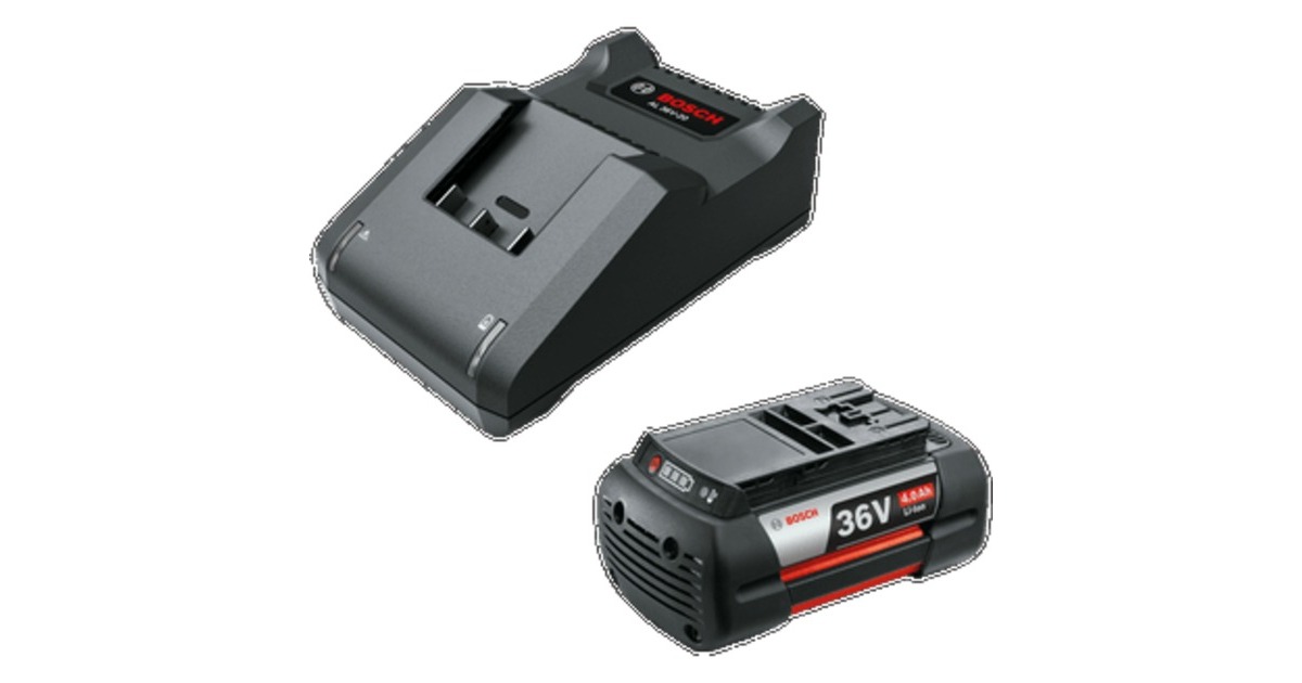 Bosch Starter-Set 36V (GBA 36V 4.0Ah + AL 36V-20), Ladegerät(schwarz, 36V POWER FOR ALL, Akku + Ladegerät)
