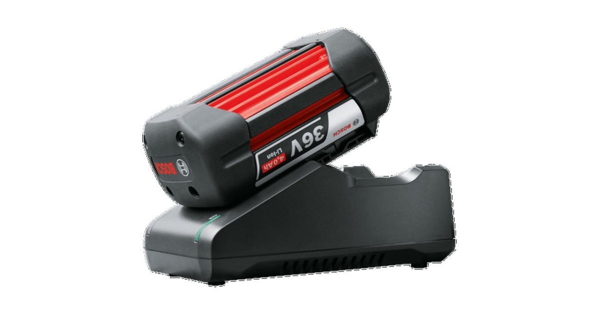Bosch Starter-Set 36V (GBA 36V 4.0Ah + AL 36V-20), Ladegerät(schwarz, 36V POWER FOR ALL, Akku + Ladegerät)