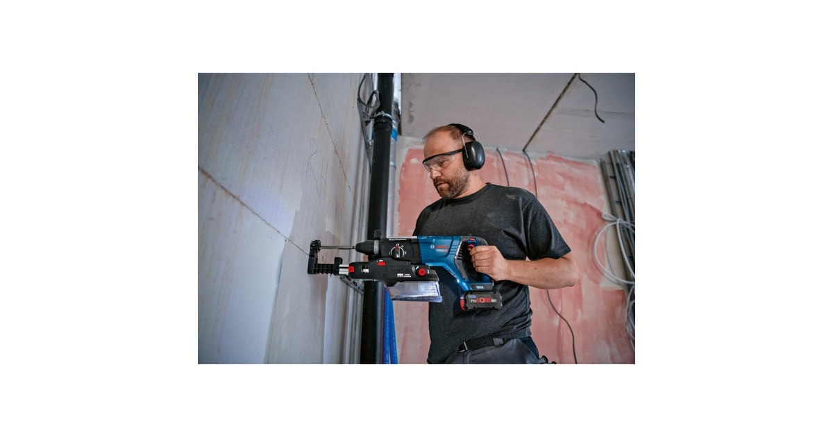 Bosch Staubabsaugung GDE 28 D Professional, Aufsatz(schwarz, für Bohrhammer Bosch GBH 18V-28 DC Professional)