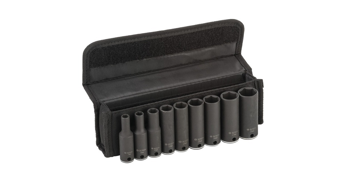 Bosch Steckschlüssel-Set, 3/8", 9-teillg