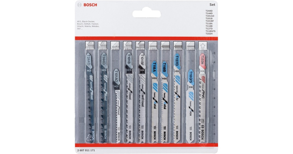 Bosch Stichsägeblatt-Satz All in One, 10-teilig