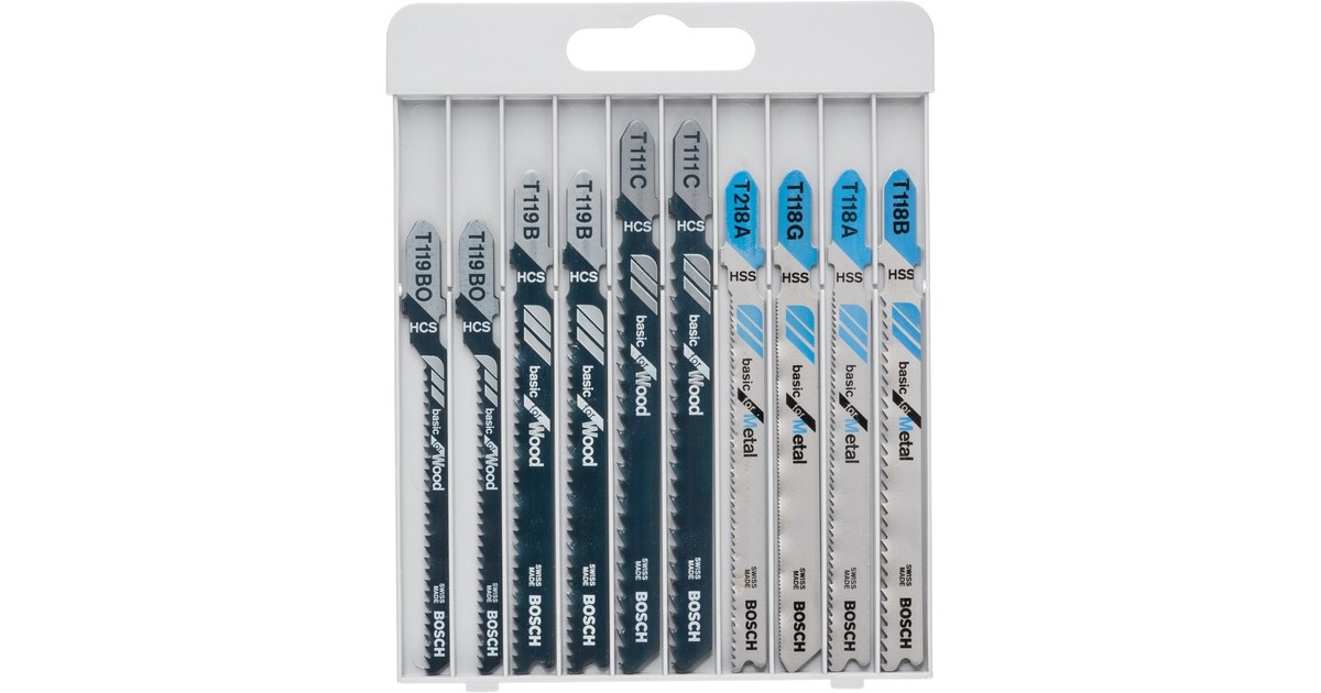 Bosch Stichsägeblatt-Satz Basic for Wood and Metal, 10-teilig