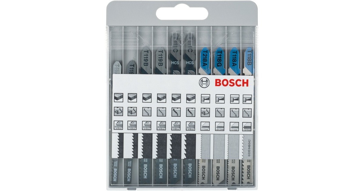 Bosch Stichsägeblatt-Satz Basic for Wood and Metal, 10-teilig