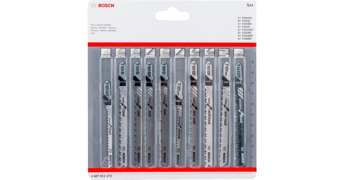 Bosch Stichsägeblatt-Satz Clean Precision für Holz / Laminat(3-teilig)