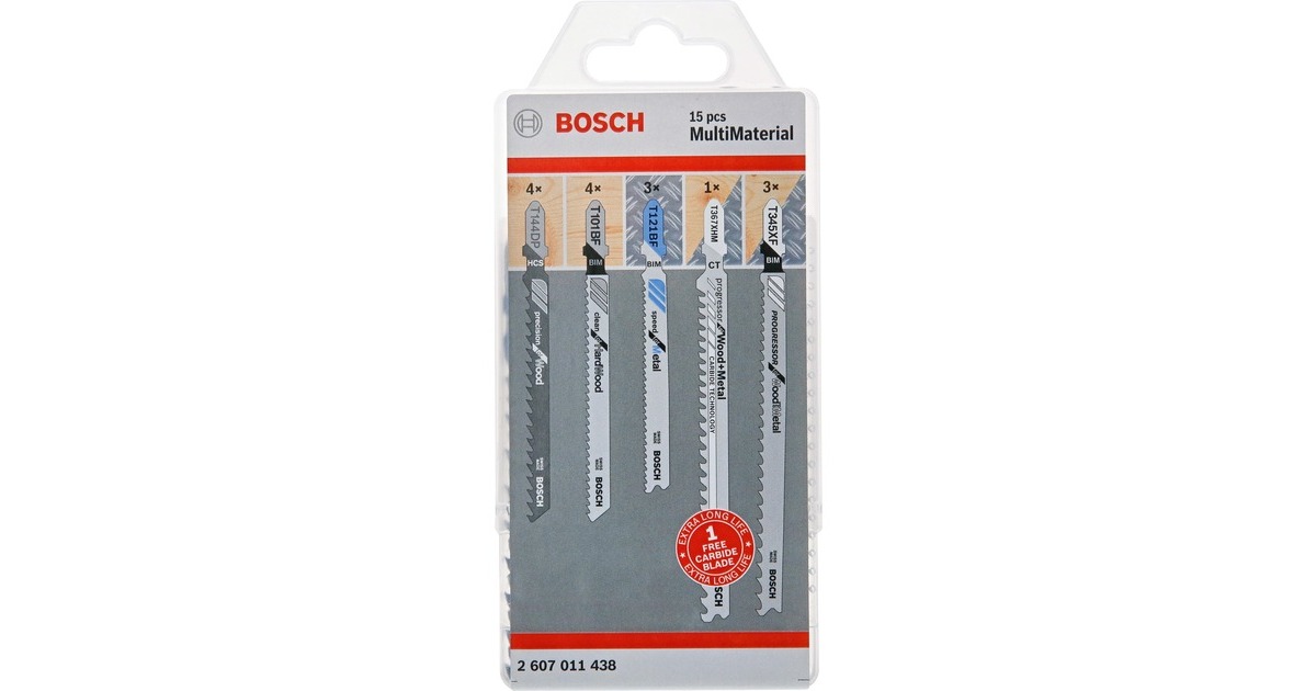 Bosch Stichsägeblatt-Satz MultiMaterial, 15-teilig