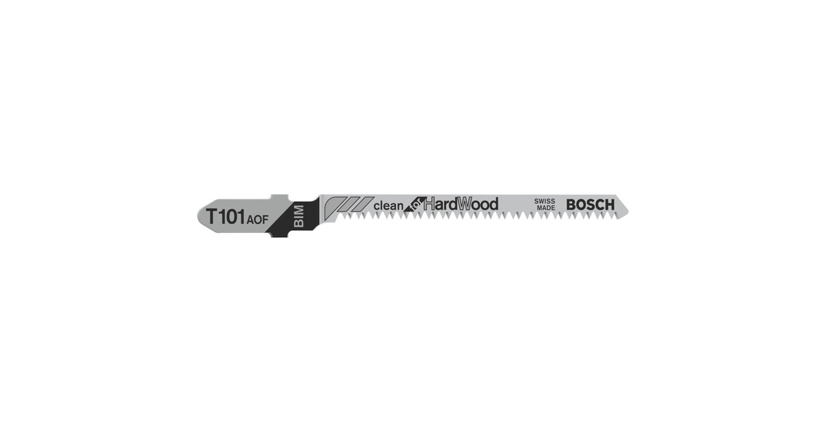 Bosch Stichsägeblatt T 101 AOF Clean for Hard Wood, 83mm(5 Stück)
