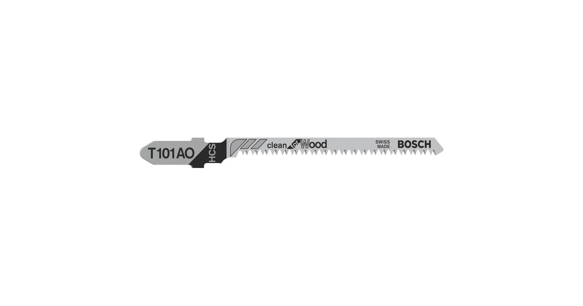 Bosch Stichsägeblatt T 101 AO Clean for Wood, 83mm(5 Stück)