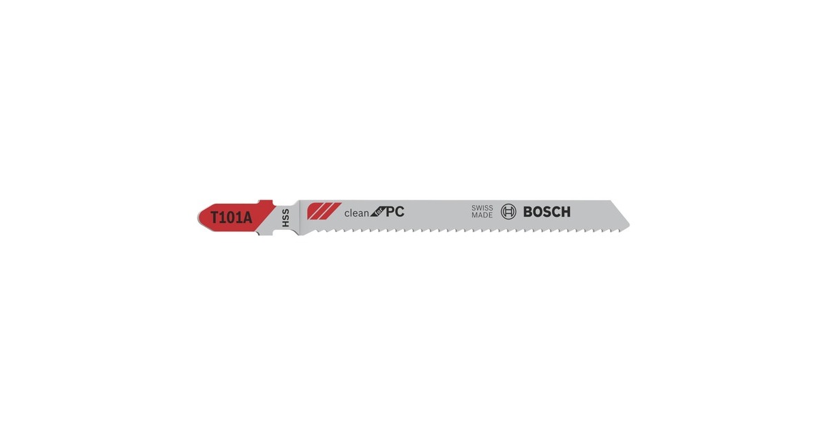 Bosch Stichsägeblatt T 101 A Clean for PC, 100mm(3 Stück)