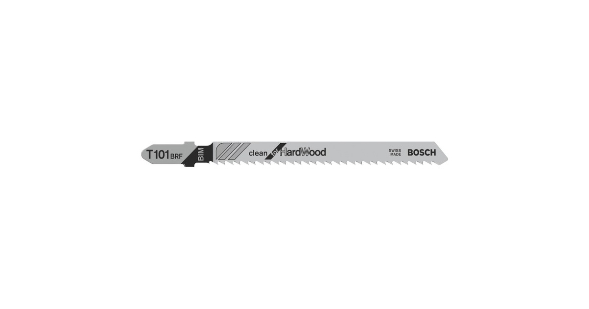 Bosch Stichsägeblatt T 101 BRF Clean for Hard Wood, 100mm(5 Stück)