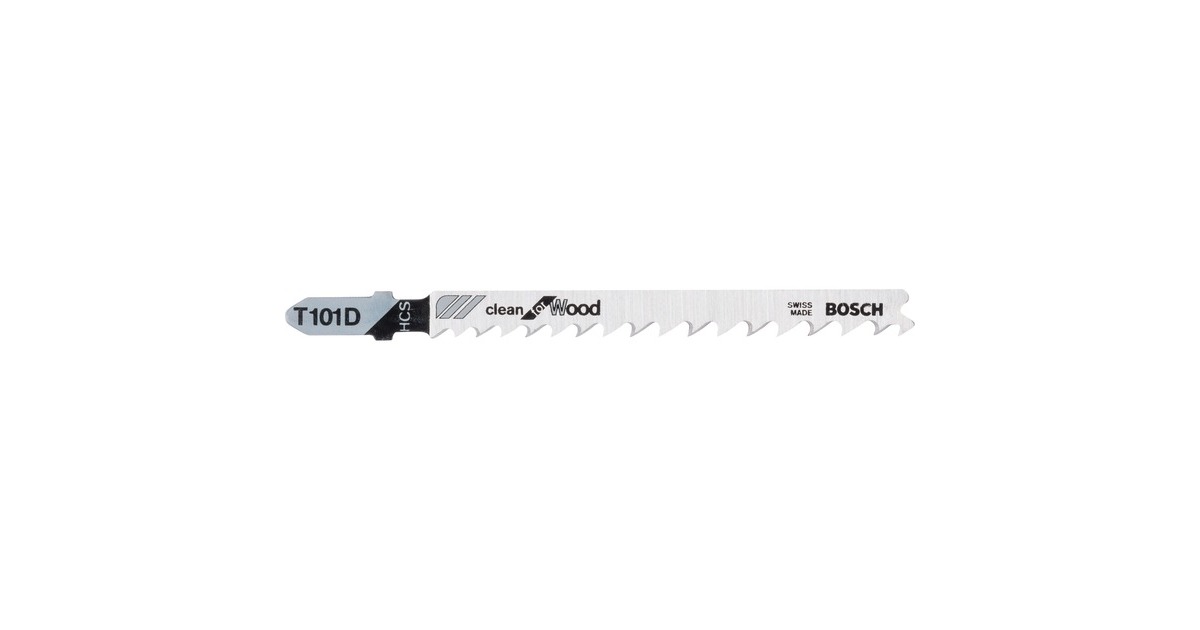Bosch Stichsägeblatt T 101 D Clean for Wood, 100mm(25 Stück)