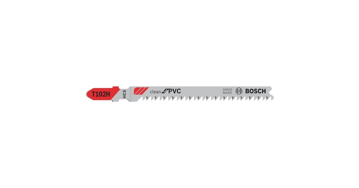 Bosch Stichsägeblatt T 102 H Clean for PVC, 100mm(3 Stück)