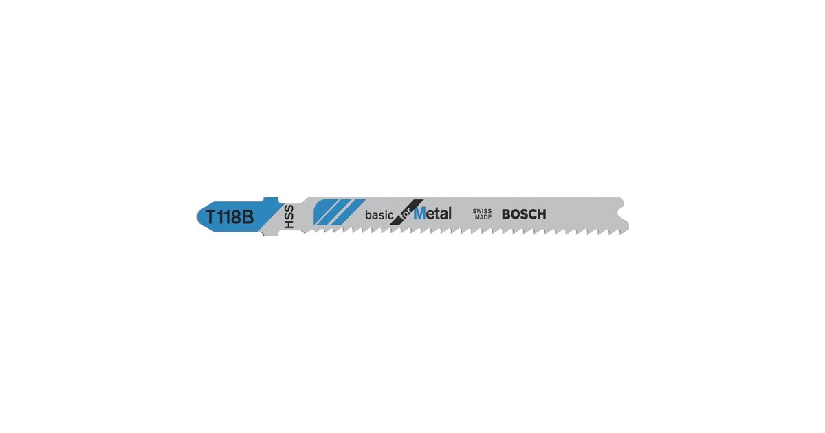 Bosch Stichsägeblatt T 118 B Basic for Metal, 92mm(25 Stück)