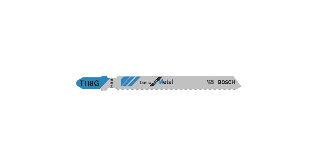 Bosch Stichsägeblatt T 118 G Basic for Metal, 92mm(3 Stück)