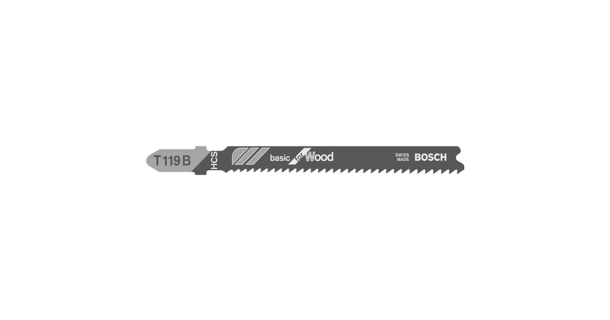Bosch Stichsägeblatt T 119 B Basic for Wood, 92mm(5 Stück)
