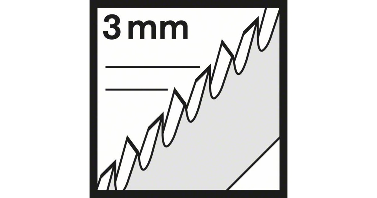 Bosch Stichsägeblatt T 301 CD Clean for Wood, 117mm(5 Stück)