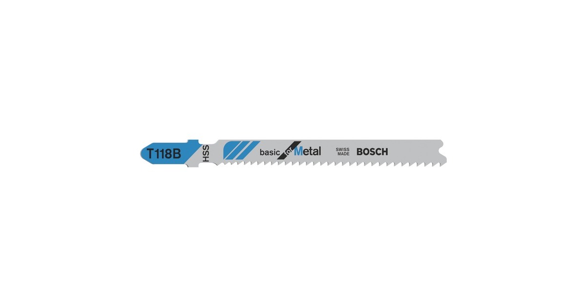 Bosch Stichsägeblatt T 318 B Basic for Metal, 132mm(5 Stück)