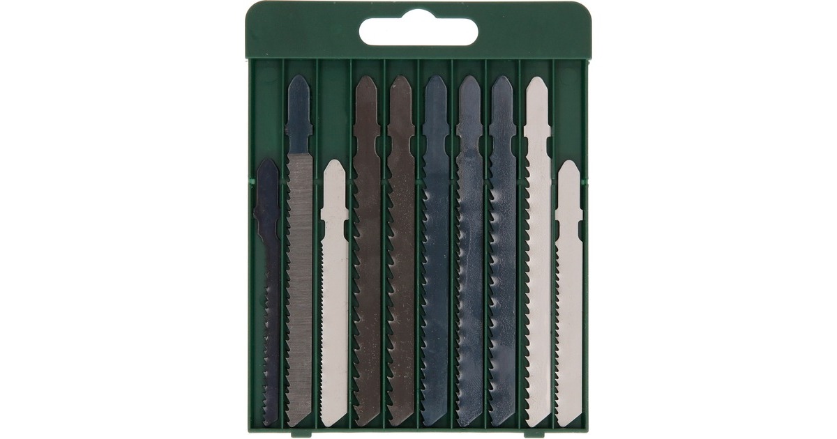 Bosch Stichsägeblattbox Holz/Metall/Kunststoff, 10-teilig, Sägeblatt-Satz(T-Schaft)