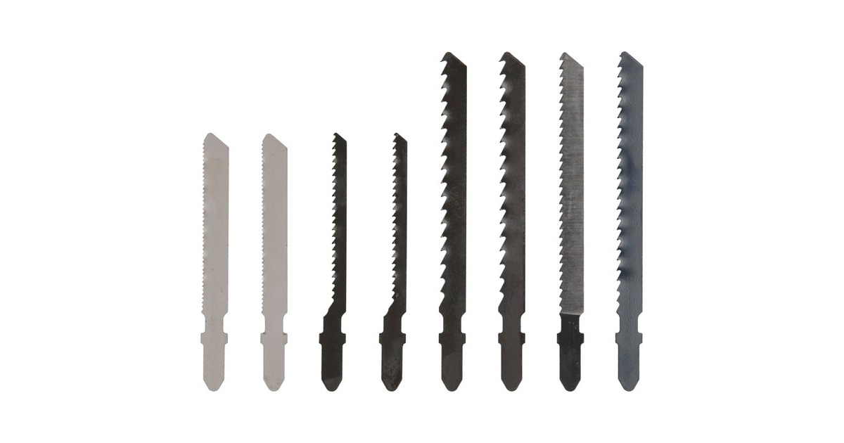 Bosch Stichsägeblattbox Holz/Metall/Kunststoff, 8-teilig, Sägeblatt-Satz(T-Schaft)
