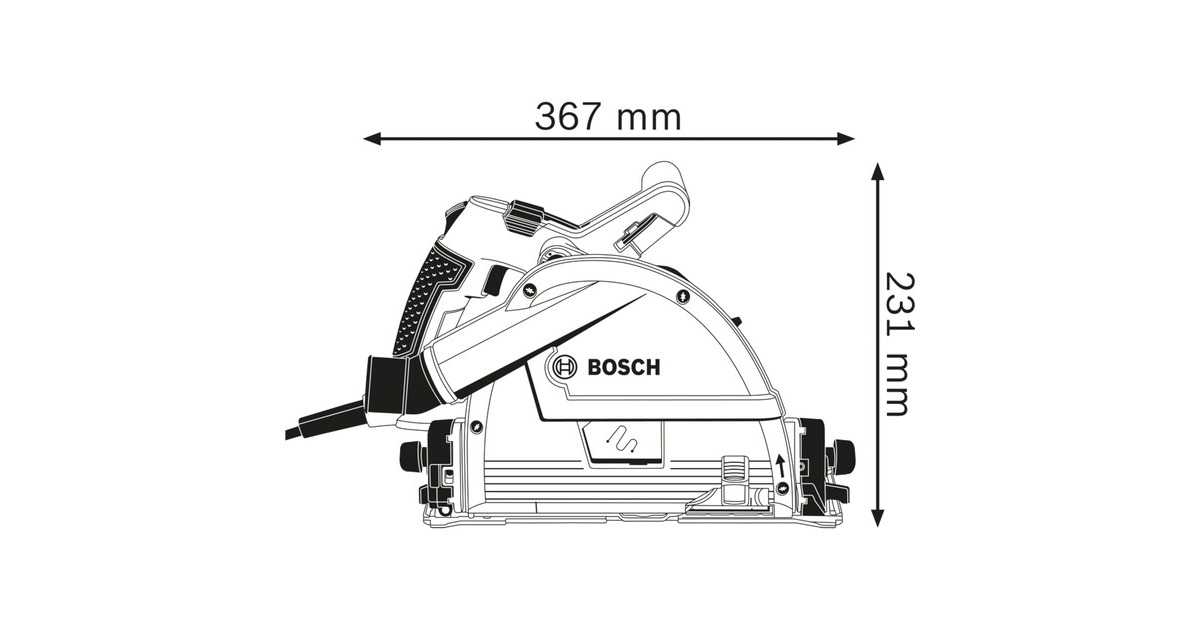 Bosch Tauchsäge GKT 55 GCE Professional, Handkreissäge(blau, 1.400 Watt, in L-BOXX)