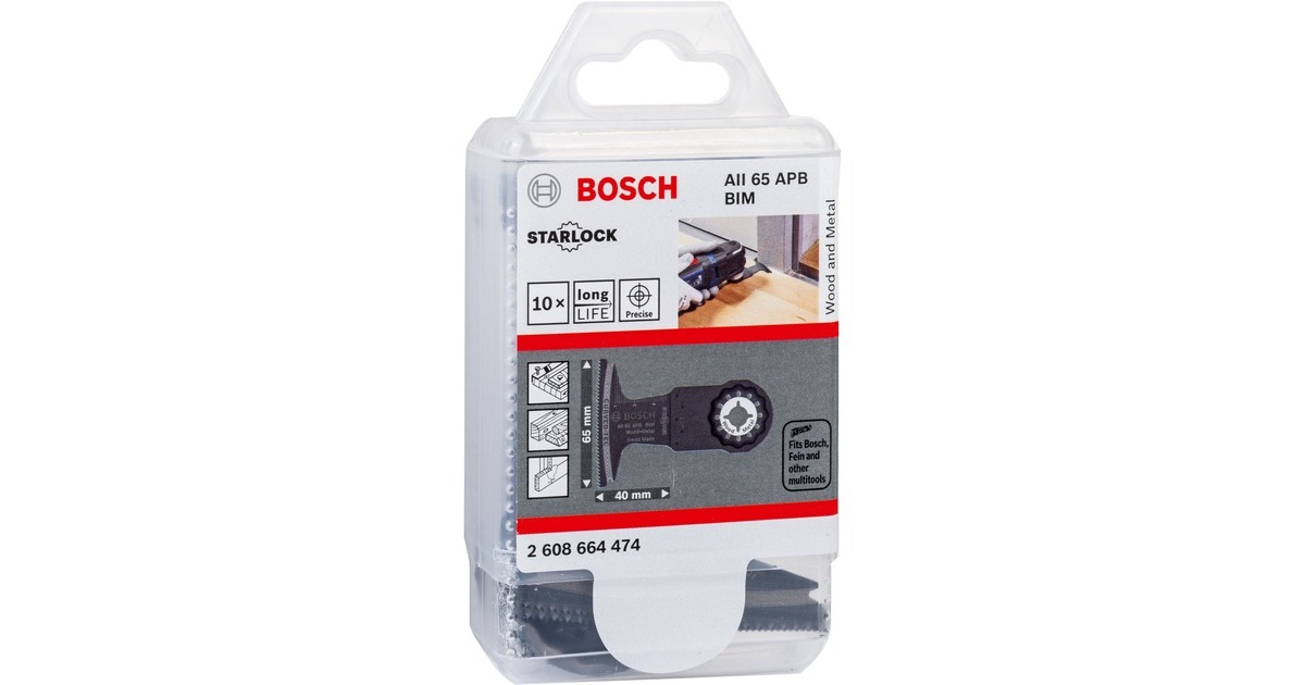 Bosch Tauchsägeblatt AII 65 APB Wood + Metal(10 Stück, BIM, Breite 65mm) Bosch Tauchsägeblatt AII 65 APB Wood + Metal(10 Stück, BIM, Breite 65mm)
