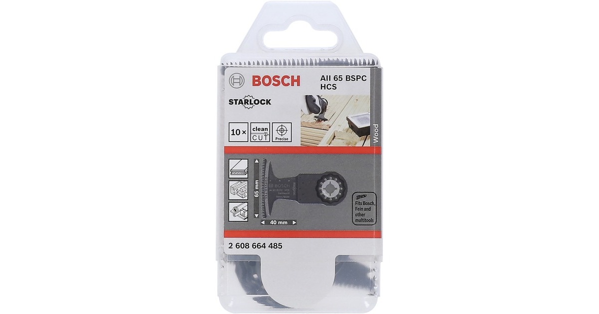 Bosch Tauchsägeblatt AII 65 BSPC Hardwood(10 Stück, HCS, Breite 65mm)