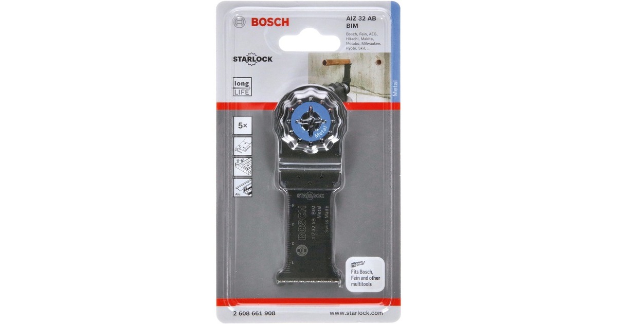 Bosch Tauchsägeblatt AIZ 32 AB Metal(5 Stück, BIM, Breite 32mm)
