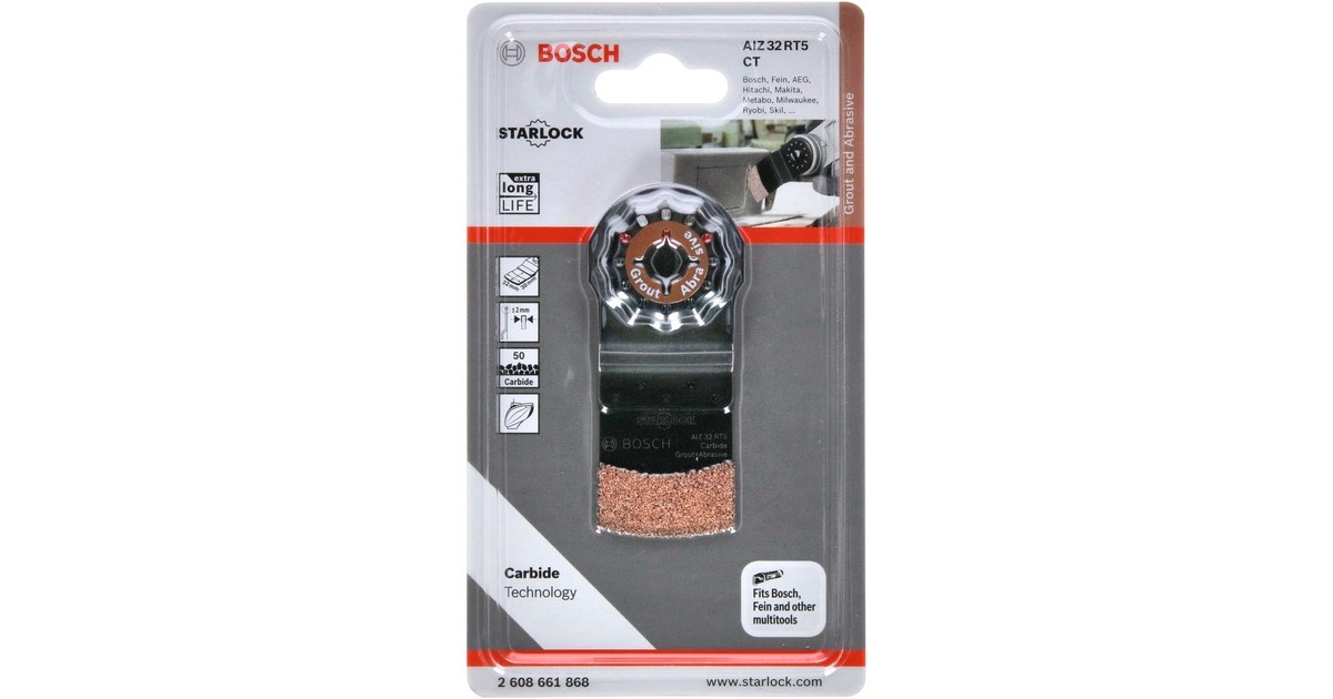 Bosch Tauchsägeblatt AIZ 32 RT5 Grout + Abrasive(Carbide-RIFF, Breite 32mm, Schnittbreite 2mm)